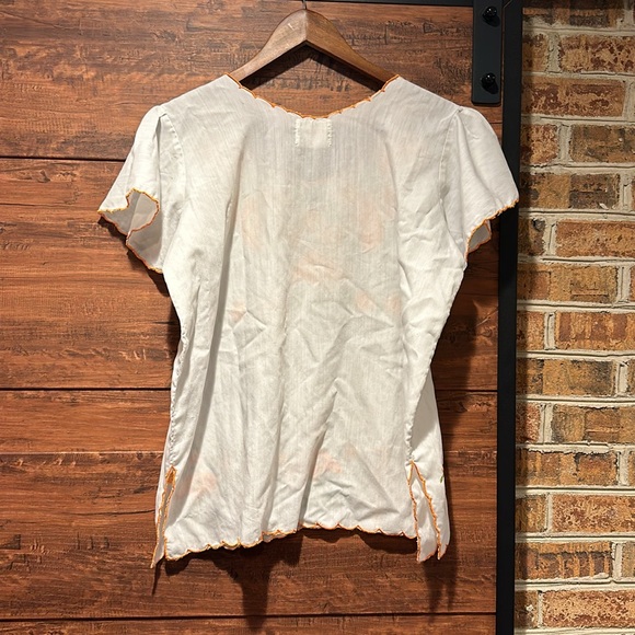 HIPPIE BOHO MEXICAN 1970s Vintage EMBROIDERED TUNIC TOP BLOUSE (#47) - Picture 7 of 7